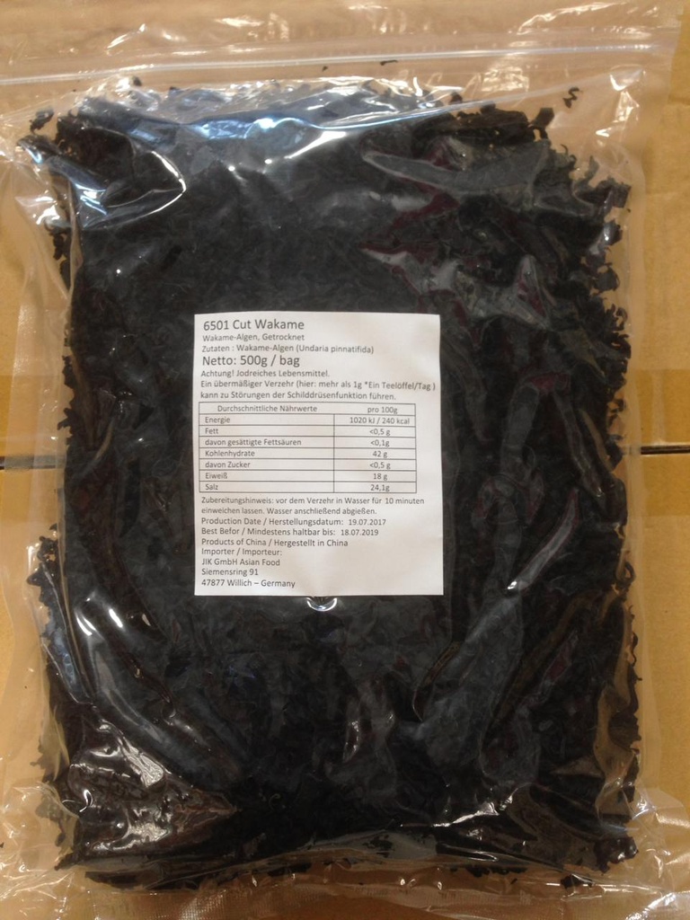 CUT WAKAME (500G)   CHINA SEEALGEN  FÜR MISO SUPPE