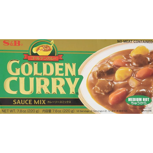 CURRY GOLDEN M-HOT (220g), S&B