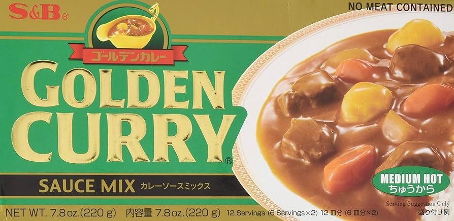 CURRY GOLDEN M-HOT (220g), S&B