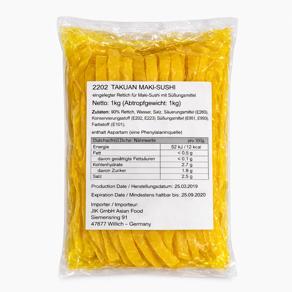 TAKUAN RETTICH MAKI SUSHI YO (1kg), FÜR SUSHI-ROLLEN