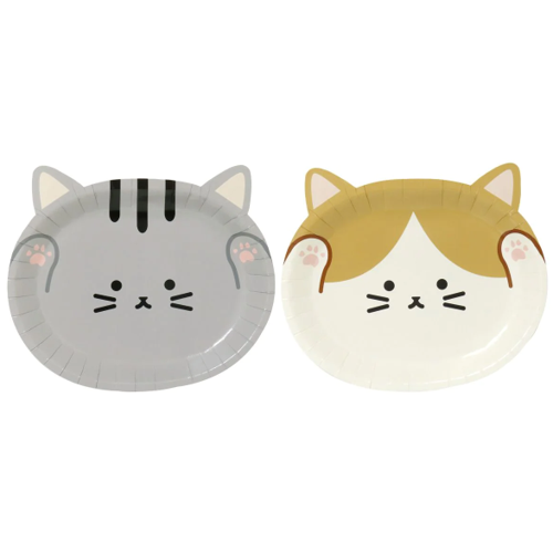 PAPER PLATE NEKO4PCS MARUKI  OTEAGE NEKOSAN